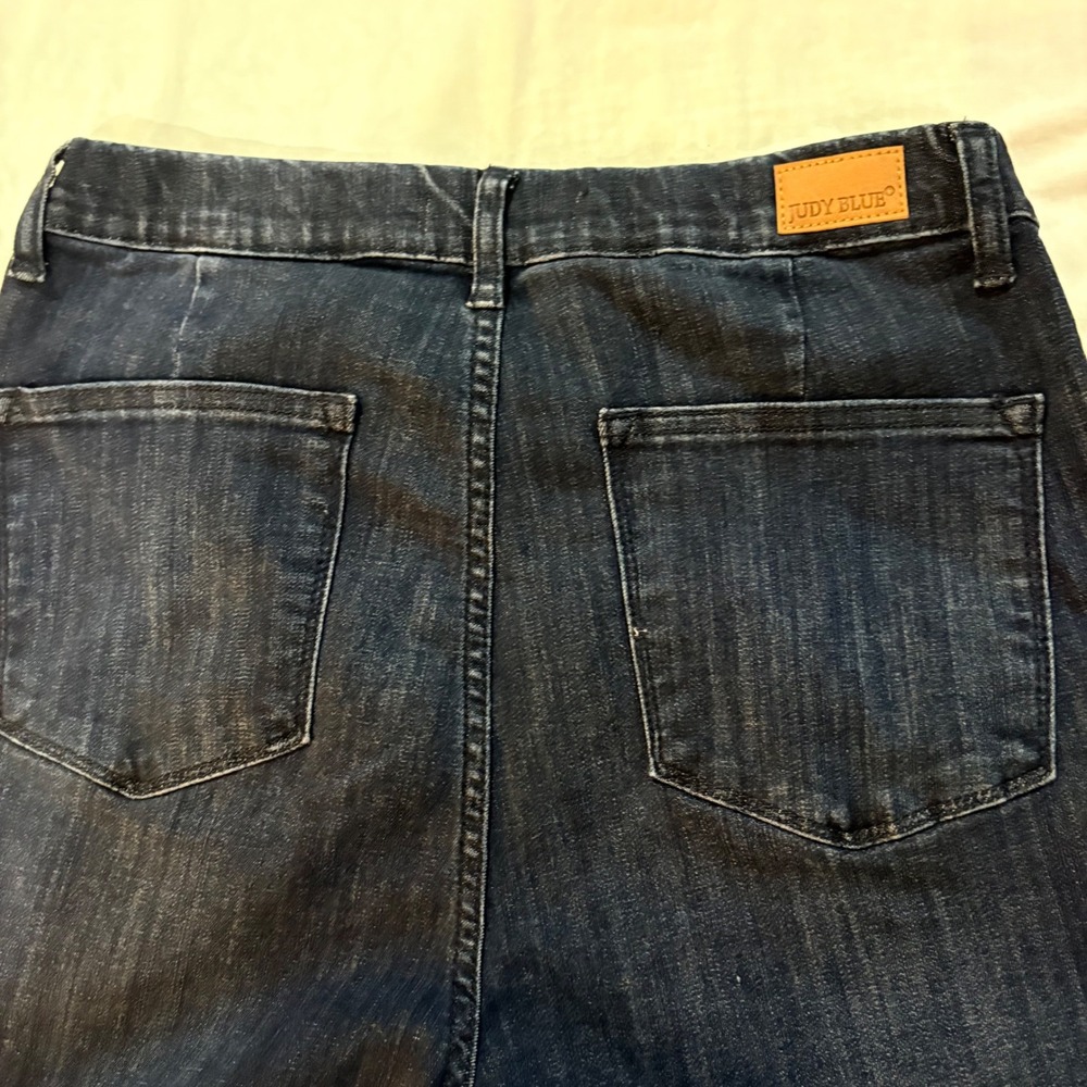 Judy Blue Dark Wash Pull On Super Flare Jeans JB88136 Size 11/28 Bell Bottoms - Picture 5 of 11